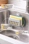 Sponge Holder with Suction Cup, Perforated Kitchen Sponge Hanger Organizer That Sticks to the Wall Inside the Sink