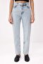 Açık Mavi Yüksek Bel Mom %100 Pamuk Non-Stretch Jeans TWOSS23JE00085 - 4