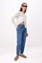 Mavi Yüksek Bel Mom %100 Pamuk Non-Stretch Jeans TWOAW24JE00076 - 2