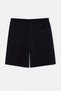 Plus Size Navy Blue Regular/Normal Cut Mid-Length Elastic Waist Color Paneled Shorts Tmnss23Sr00046 - 6