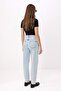 Açık Mavi Yüksek Bel Mom %100 Pamuk Non-Stretch Jeans TWOSS23JE00085 - 5