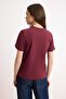 Burgundy Slogan Regular/Normal Fit Short Sleeve 100% Cotton Knitted T-Shirt Twoss26Ts00153 - 4