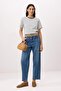 Mavi Dikiş Detaylı Yüksek Bel Az Esnek Barrel Jeans TWOSS26JE00306