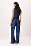 Koyu Mavi Orta Bel More Sustainable %100 Tencel Wide Leg Jeans TWOSS26JE00234 - 4
