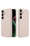 Samsung Galaxy S24 Fe Compatible Case K Velvet Erasable Launch Silicone Case Beige