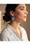 Blue Natural Stone Look Polymer Clay & Epoxy Design Nail Earrings (Nails Stainless Steel) - 3