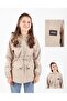 Girl's hooded raincoat with pockets - seasonal outfit for ceremonies and everyday wear - 3