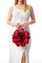 Li̇na |   Gold Metal Handle Rose Flower Design Evening Dress Hand and Shoulder Bag - 4