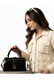 Black Women's Shoulder and Hand Bag with Strap - 6
