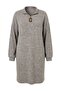 Plus Size Zipper V-Neck Long Sleeve Plush Fabric Lycra Viscose Dress 304280 - 6