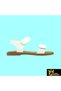 Women's White Genuine Leather Sandals 505320342-1