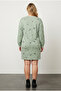 Plus Size Long Sleeve Crew Neck Star Print Stretchy Dress 84-158 - 4