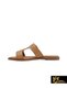 Women's Tan Genuine Leather Slipper 505320332-1 - 2