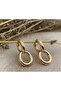 Double Hoop Design Earrings - 2