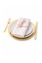 Natural Linen Napkin 34X34 cm – Promise Engagement Table Napkin, Invitation Table Napkin, Dowry Napkin Set of 6 - 5