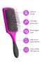 Pro Paddle Detangler Wide Hairbrush for Thick Strands Purple - 6