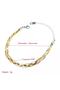 Stainless Steel Layered 3 Color Crushed Straw Bracelet Unisex 18 5 cm - 4