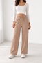Women's Elastic Waist Pocket Palazzo Trousers - 3