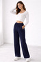 Women's Elastic Waist Pocket Palazzo Trousers - 5