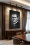 Mustafa Kemal Ataturk Black and White Portrait Painting – High-Definition Premium Canvas Wall Art - 6