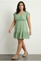 Plus Size Collar Sleeve Sleeves Ruffle Lined Lycra Lace Dress 304145 - 2