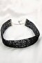 Full Crystal Stone Embroidered Choker Collar Necklace - 3