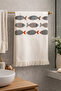 Large Fish Muslin Peshtemal - 100% Cotton, 100x180, Beach Towel, Fish Pattern - 4