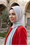 وشاح نسائي مصنوع من القطن الممشط العملي مع إسفنجة أمامية جاهزة للربط باللون الرمادي - 7