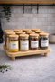 12-Piece 200ml Borosilicate Glass Bamboo Vacuum Lid Spice Jar Set with Stands, 12 Wooden Spoons and 12 Labels - 8