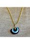 Blue Colored Rainbow Murano Glass Necklace 40 cm + 7 cm Extension - 2