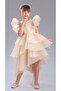 Girl's Evening Dress with Tail Pudra - 3