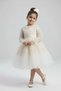 Girl's Tulle Ruffle Design Special Occasion Dress M00793 Ecru