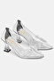 Transparent 7 cm Heel Rhinestone Evening Silver Women's Shoes Sirius - 3