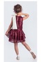 Girl's Sequin Fabric Sleeveless Girl's Party Dress Sb702 Bordo - 4