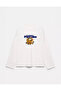 100% Cotton Oversize Fit Pancake Printed - Crew Neck Long Sleeve T-Shirt