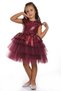 Tutu Covered with Sequins and Beads Girls' Special Occasion Dress Sb275 Bordo - 2
