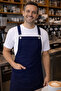 Navy Blue Chef Barista Apron with Cross Strap - 2