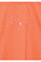 Logo Printed Orange Crop T-Shirt Loose Fit / Loose Relaxed Cut 7610181 -71271 - 4