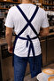 Navy Blue Chef Barista Apron with Cross Strap - 3