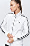 Women's White Stand Collar 3-Piece Bottom Top Tracksuit Set 9907 - 5