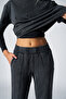 Women's Anthracite Washed Wide-Leg Tracksuit Bottoms 9895