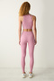 Pink Seamless Seamless Asymmetric Top - 3