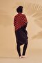 Parachute Striped Black Full Covered Hijab Swimsuit M2307 - 6