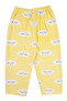 Cloud Patterned Bottom Top Yellow 2-Piece Pajama Set - 5