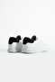 Men's White Genuine Leather Comfortable Sole Casual Sneaker Shoes - 5