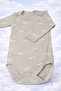 Long-Sleeved Snap-Button Bodysuit 100% Cotton Baby-Child Patterned Bodysuit
