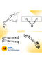 Nb F160 17-27 " Monitor Holder Double Arm Shock Absorber 2-9 kg Vesa Monitor Stand White - 5
