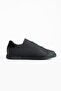 Men's Black Genuine Leather Comfortable Sole Casual Sneaker Shoes - 4