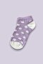 5-Piece Women's Bootie Socks Set - Purple Color Teddy Bear Patterned Cotton Ankle-Length Short Socks (5 Pieces) - 7