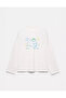 100% Cotton Oversize Fit Go Wild Printed - Crew Neck Long Sleeve T-Shirt